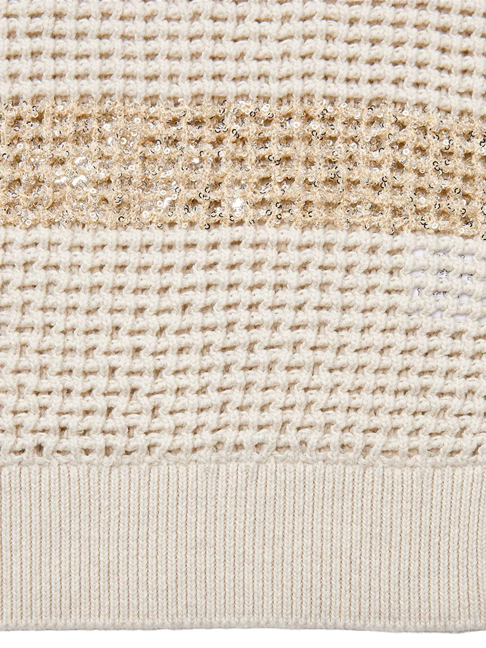 Brunello Cucinelli Short Sleeve Sweater L.beige - Image 4
