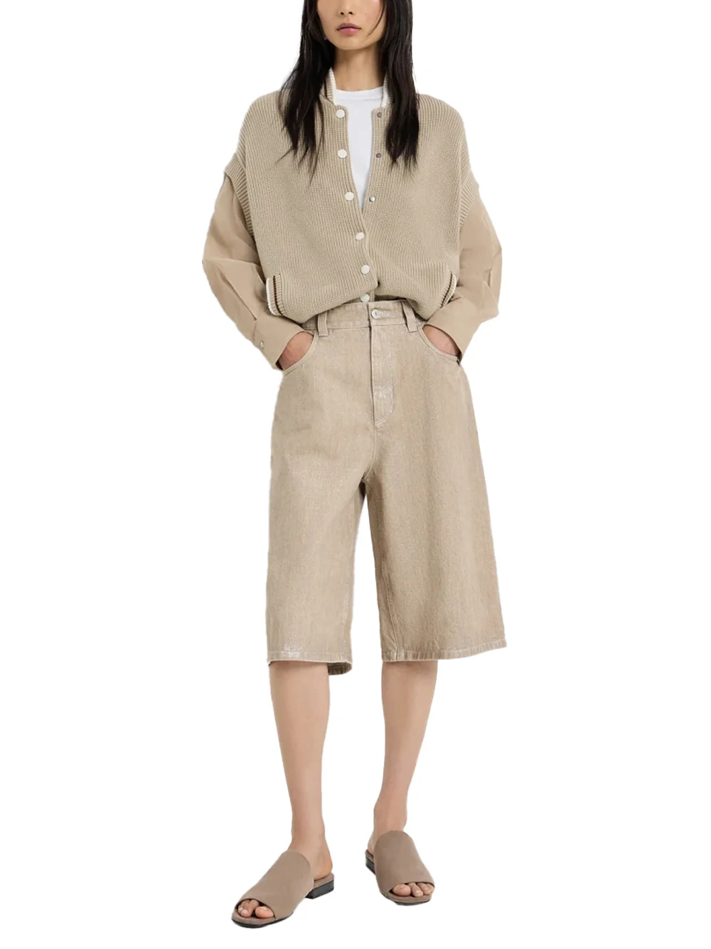 Brunello Cucinelli Suede Mules Brown - Image 2