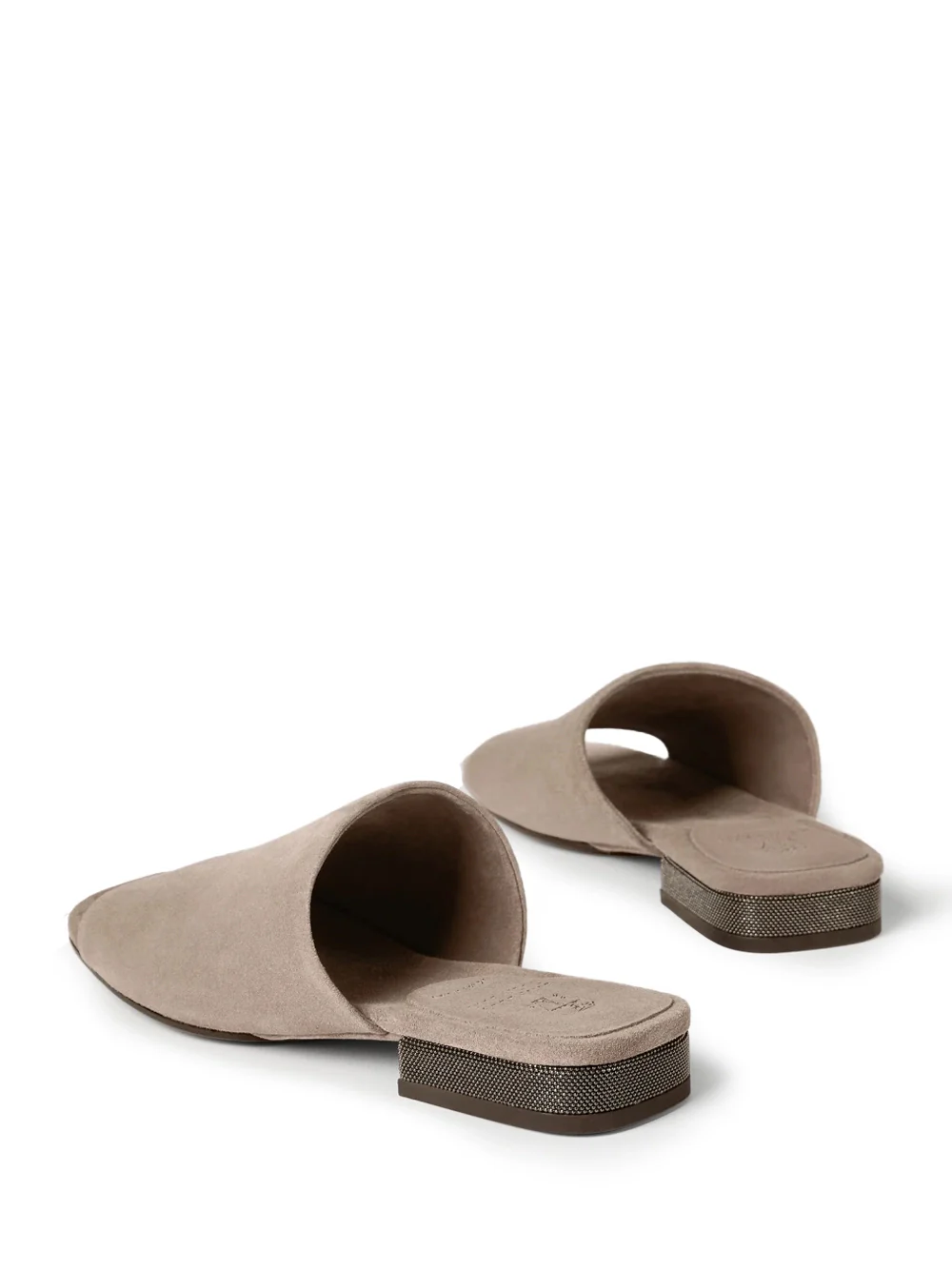Brunello Cucinelli Suede Mules Brown - Image 6