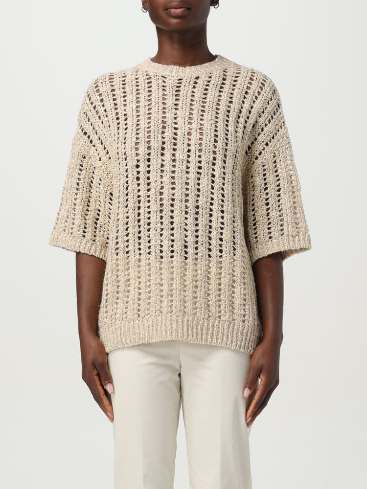 Brunello Cucinelli Women Sweater Beige - Image 5
