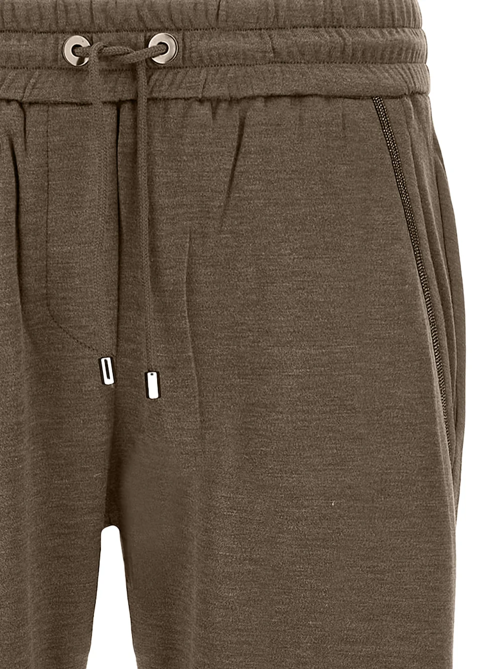 Brunello Cucinelli Cotton-Silk Pants Brown - Image 3