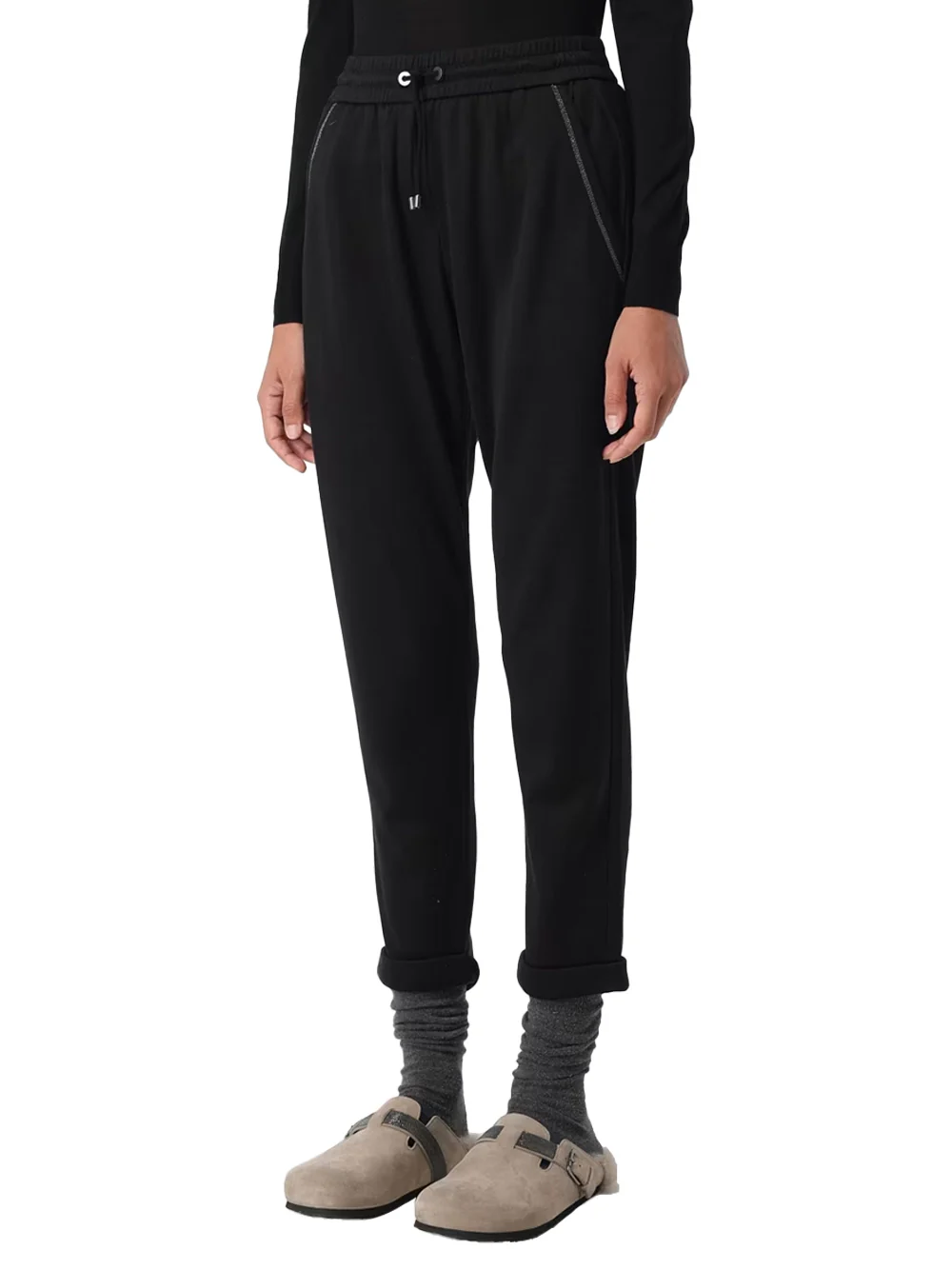 Brunello Cucinelli Terry Trousers Grey - Image 3