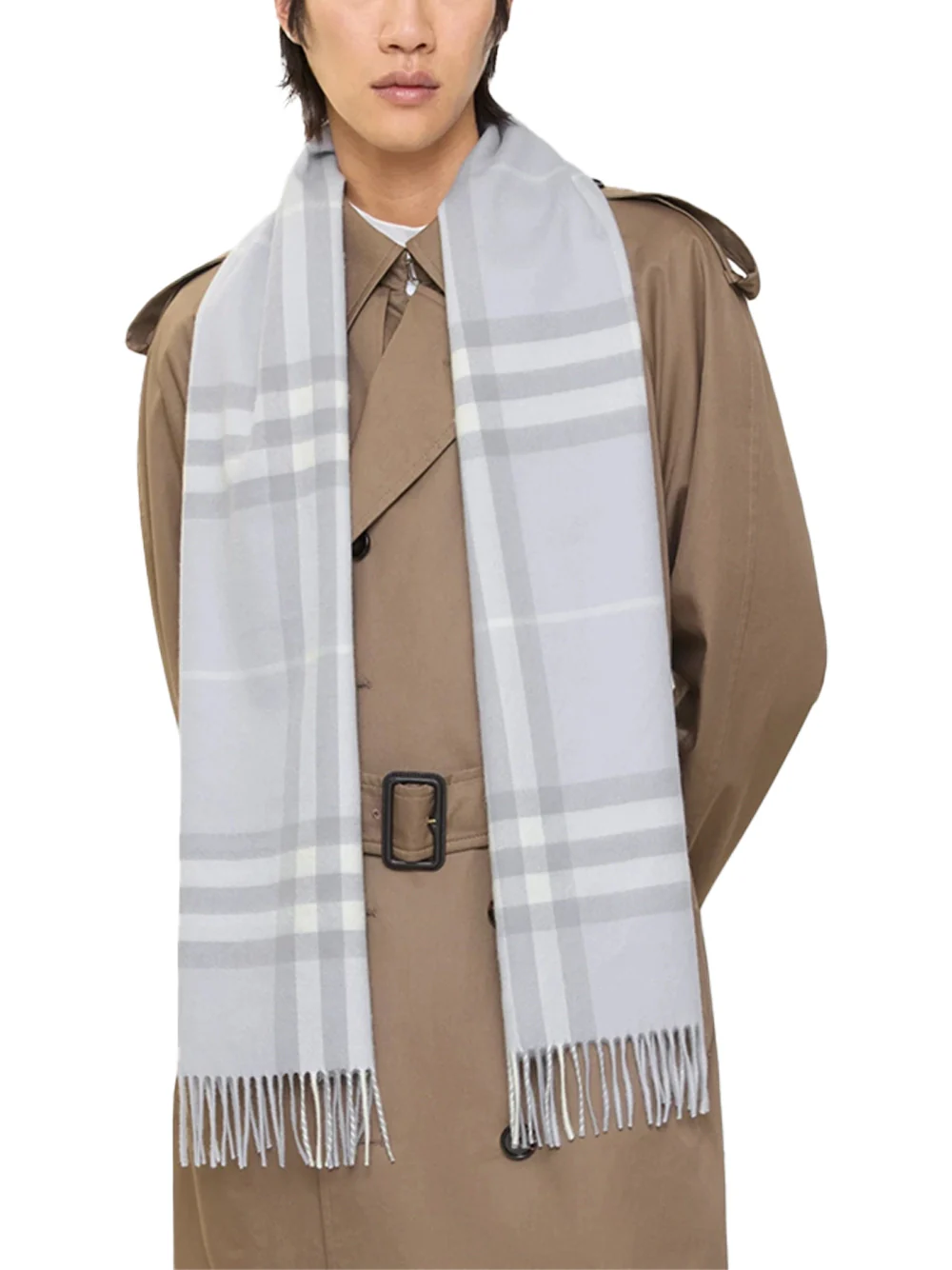 Burberry Check Cashmere Scarf Mist - Image 5