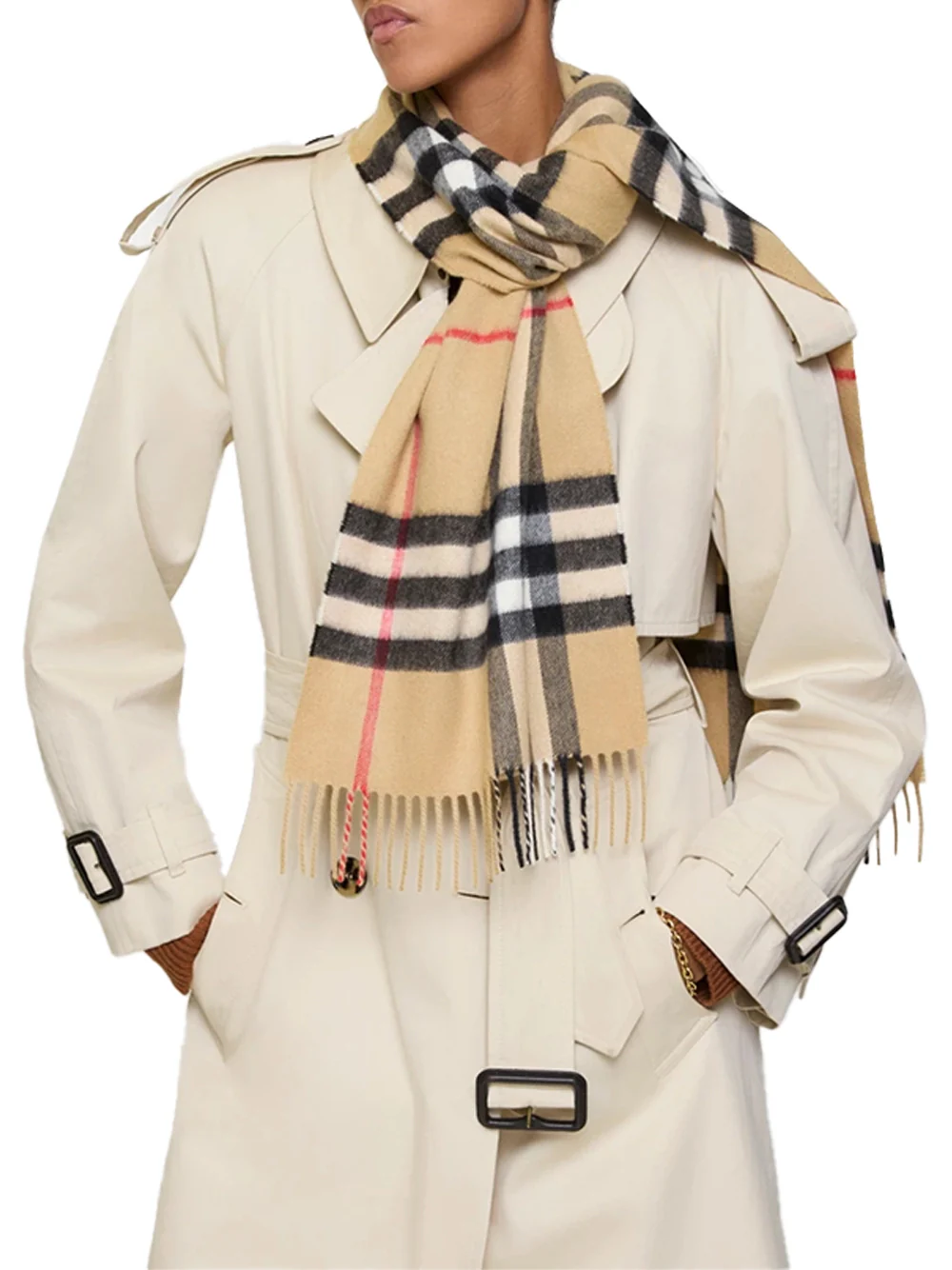 Burberry Women check scarf Archive beige - Image 3