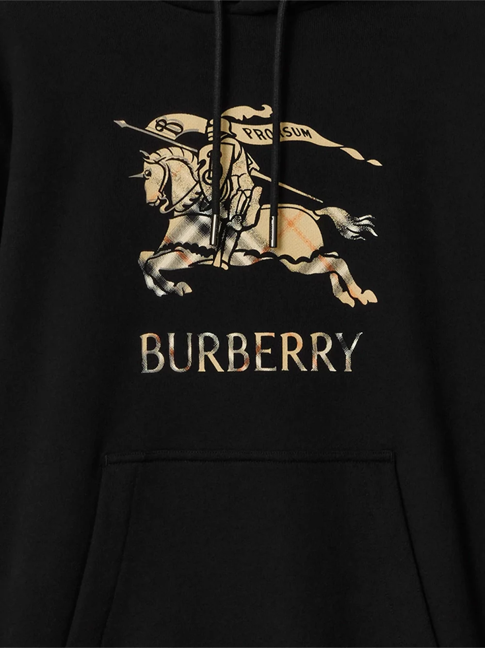 Burberry Men EKD Ombré Cotton Hoodie Black - Image 4