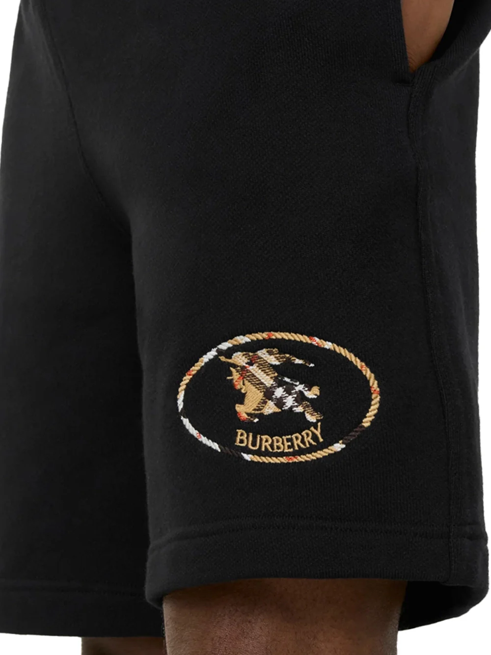 Burberry Knight Stamp Shorts Black - Image 3