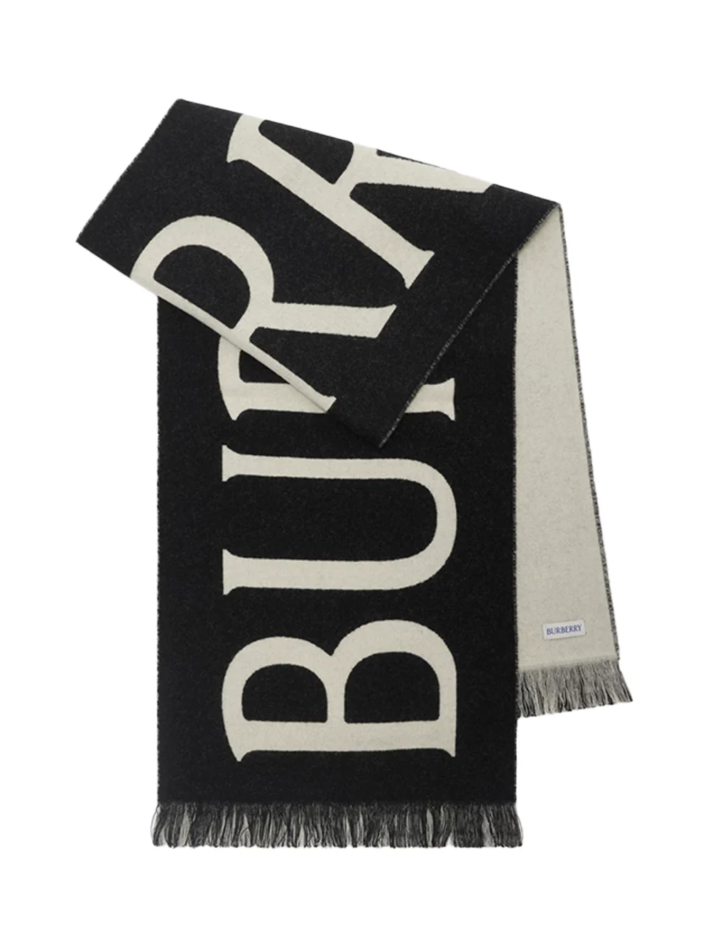 Burberry Logo Jacquard Scarf Black/Calico - Image 2