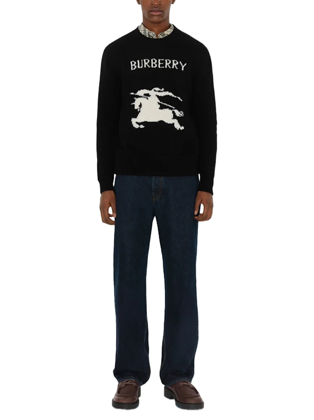 Burberry Men EKD Cashmere Jumper Black - Image 3