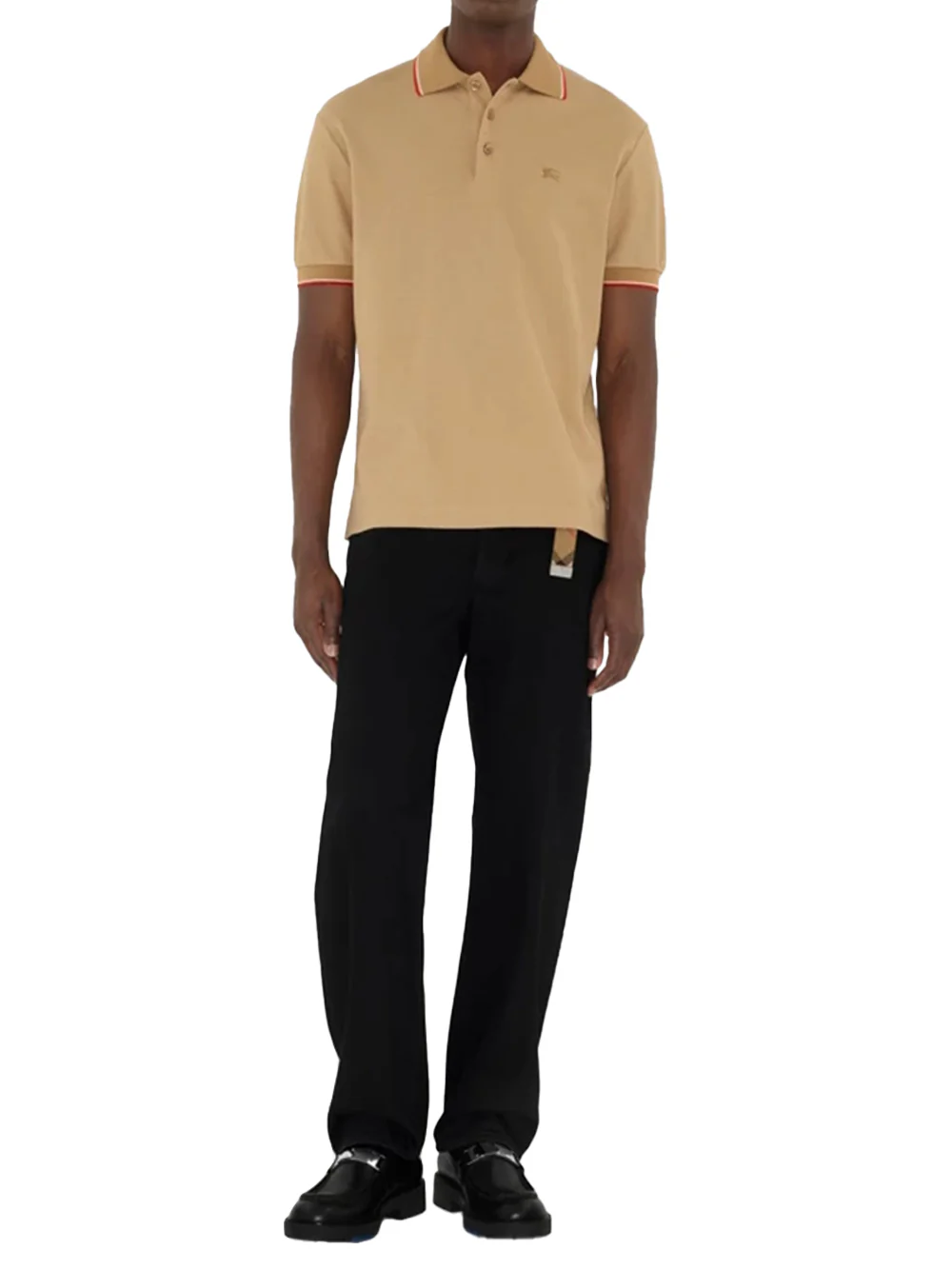 Burberry Men logo polo shirt Flax - Image 4