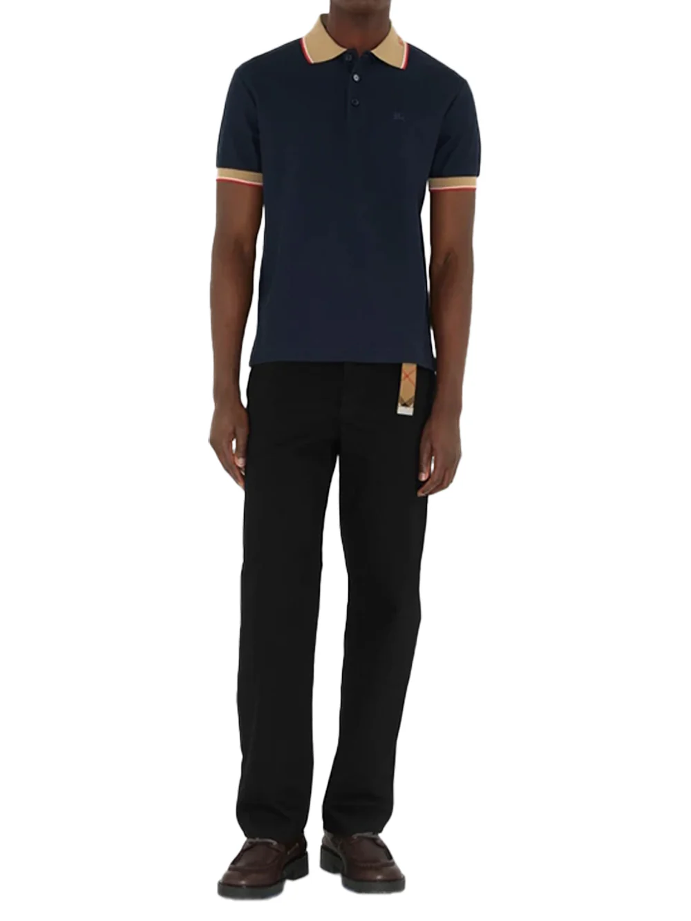 Burberry Men logo polo shirt Navy - Image 5