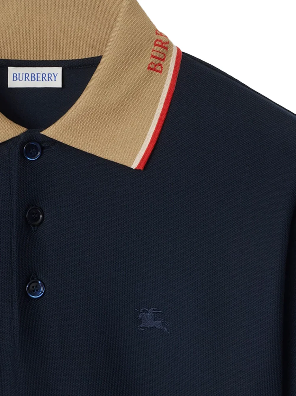 Burberry Men logo polo shirt Navy - Image 6