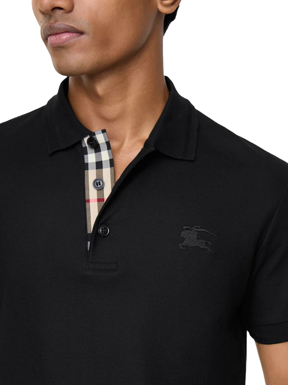 Burberry Men Polo Shirt Slim Fit Black - Image 3