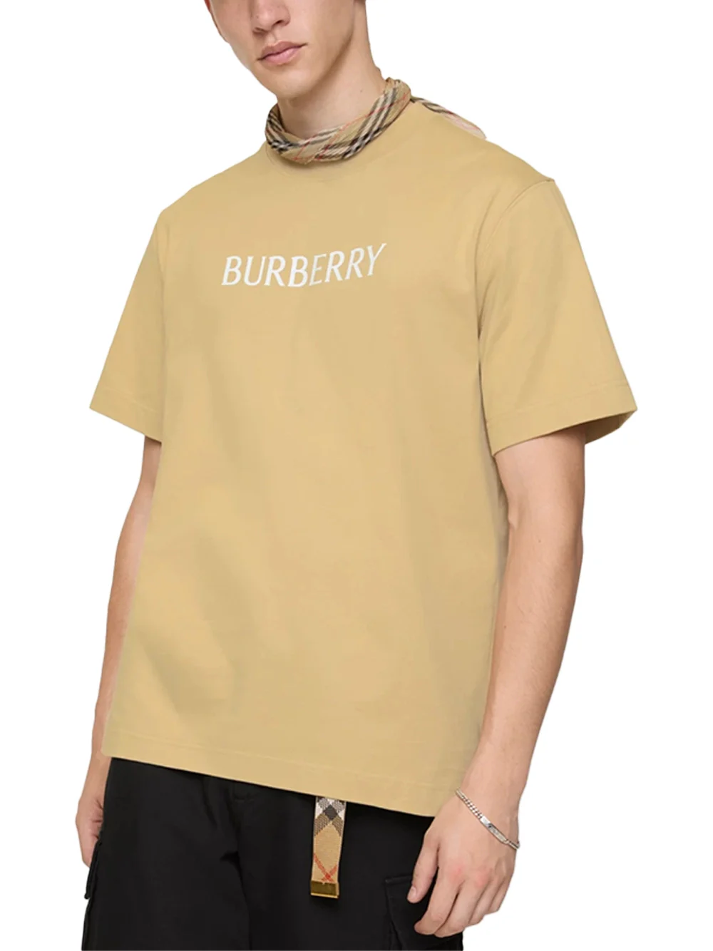 Burberry Men Seth Logo T-Shirt Flax - Image 3