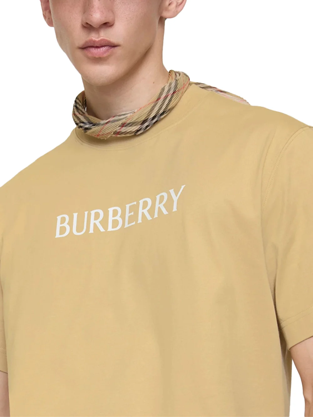 Burberry Men Seth Logo T-Shirt Flax - Image 4