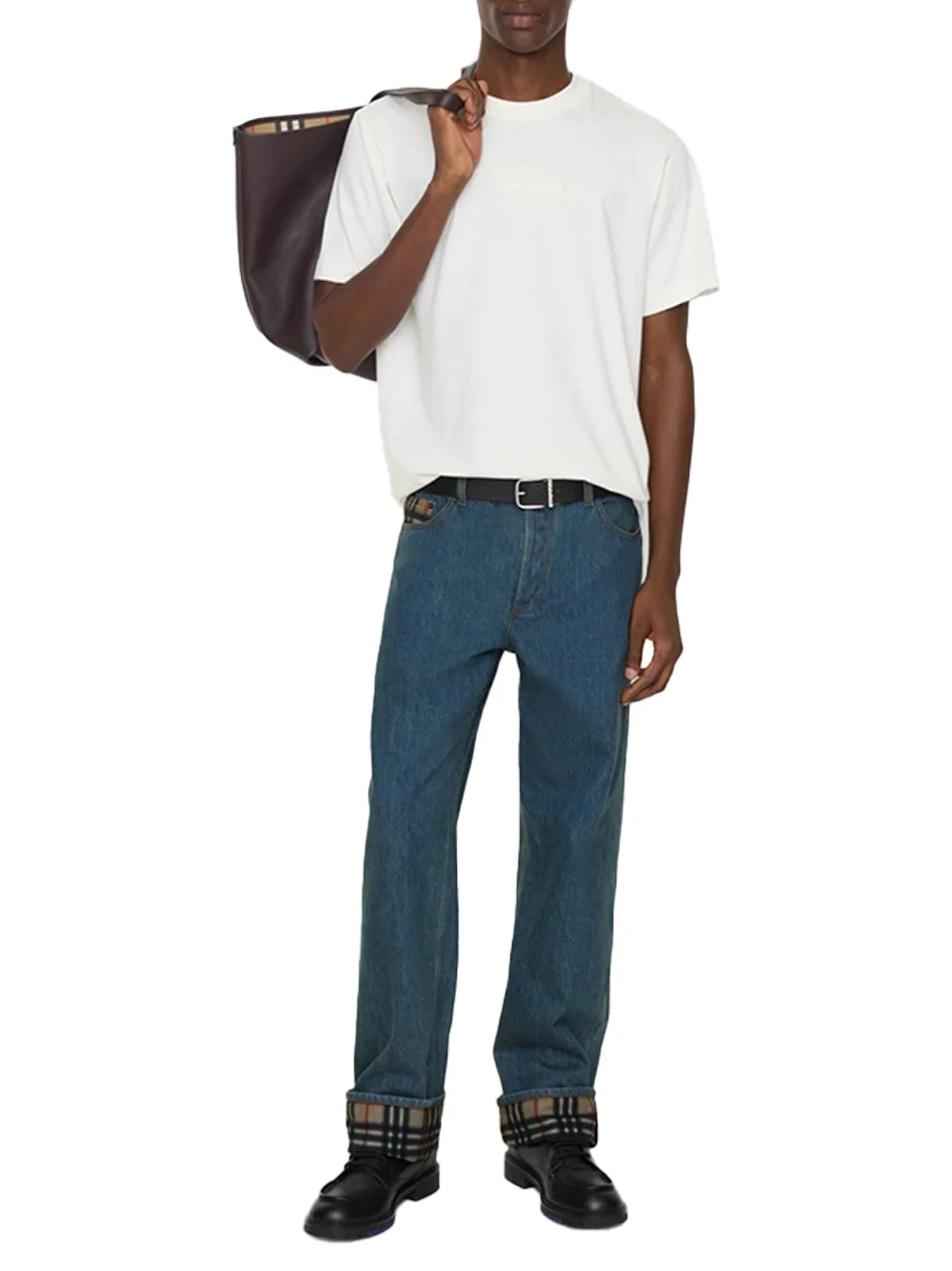 Burberry Men Turn Up Jeans Mid Blue - Image 2