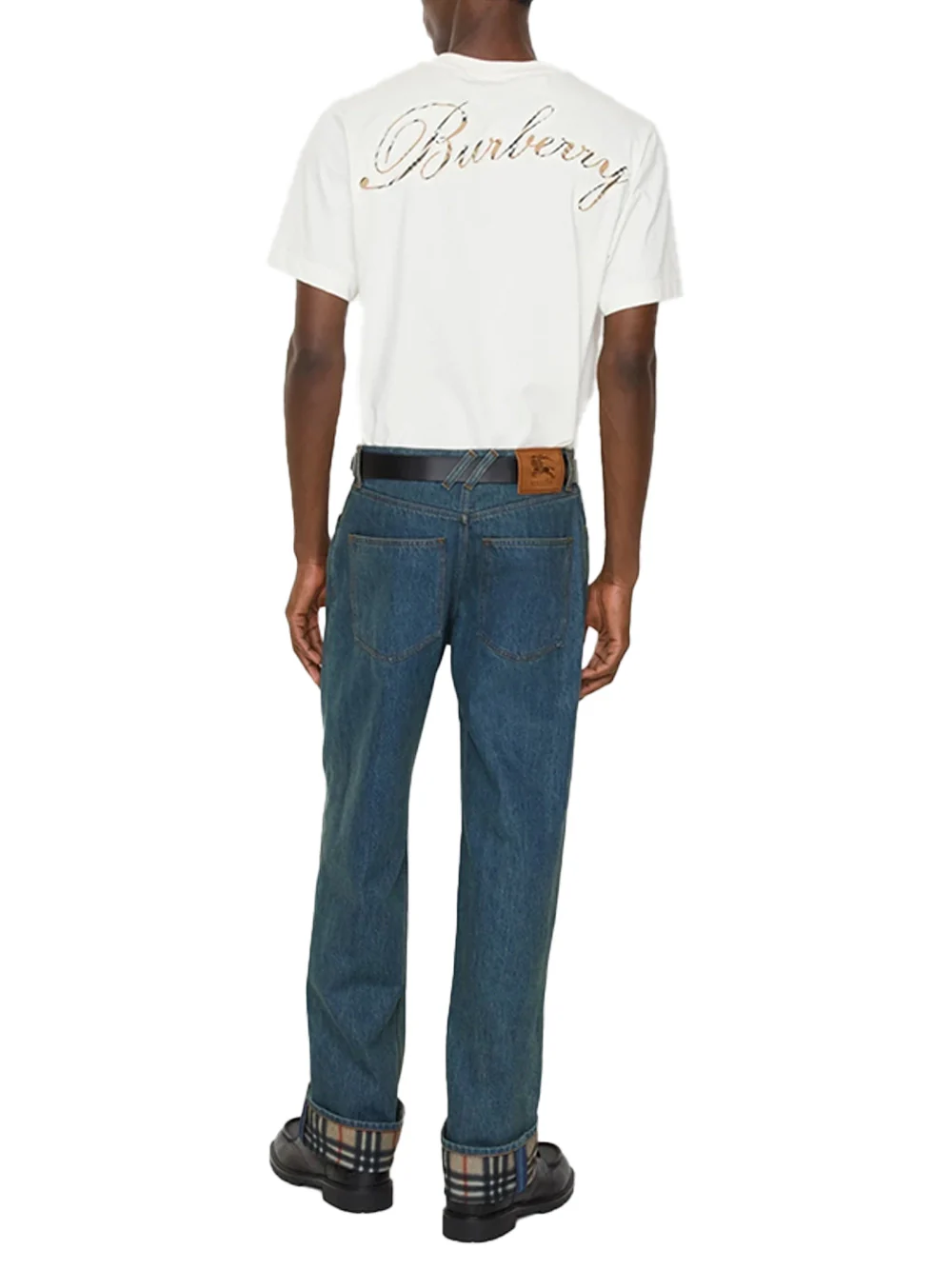 Burberry Men Turn Up Jeans Mid Blue - Image 3
