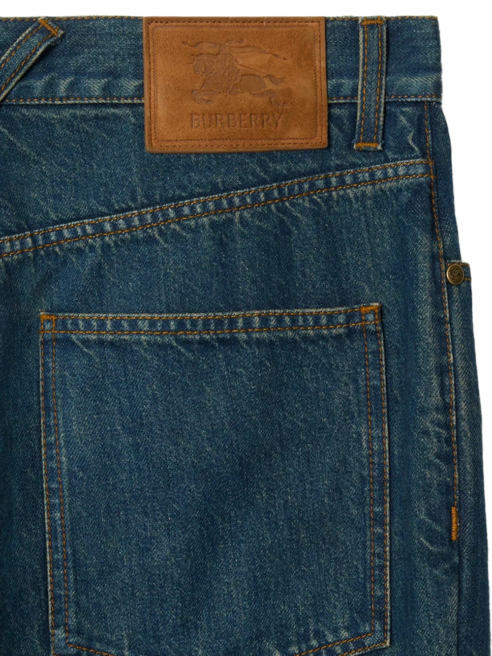 Burberry Men Turn Up Jeans Mid Blue - Image 4