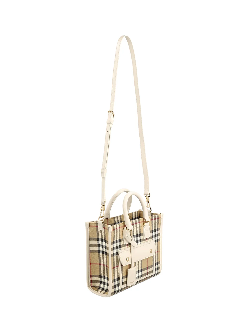 Burberry Mini Freya Tote Bag Ivory - Image 3