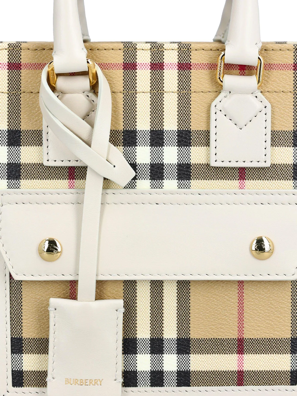 Burberry Mini Freya Tote Bag Ivory - Image 4