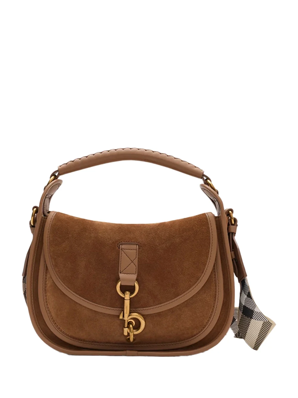 Burberry Small B Clip Messenger Bag Hazel