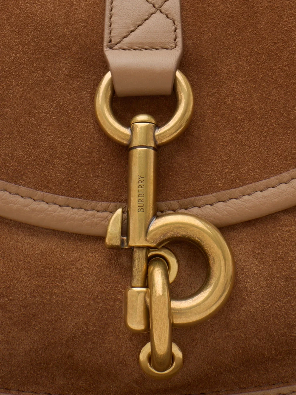 Burberry Small B Clip Messenger Bag Hazel - Image 6