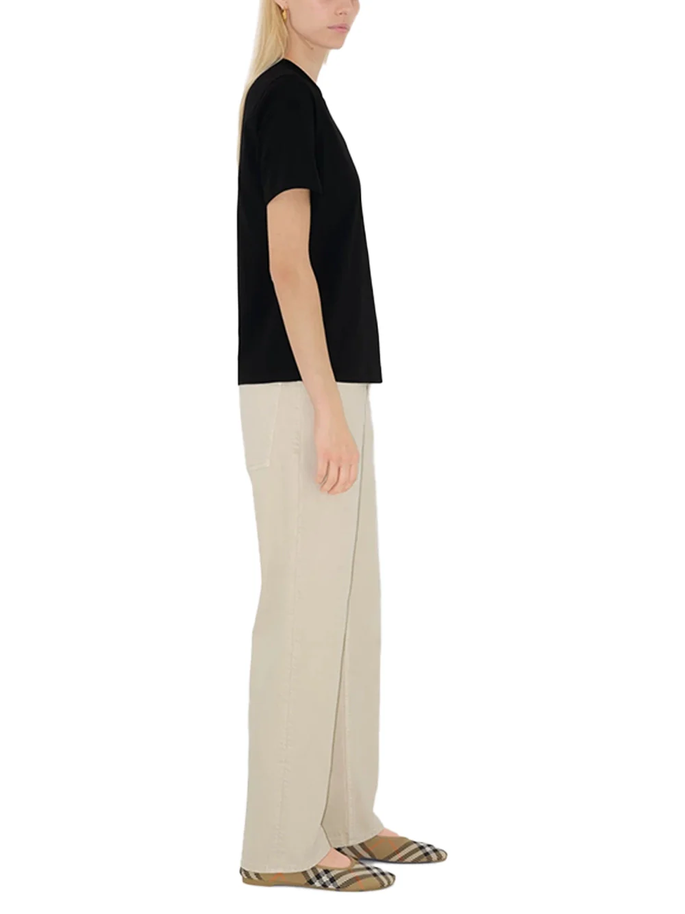 Burberry Women Cotton T-Shirt Black - Image 4