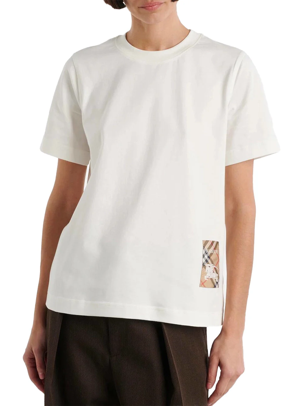 Burberry Women Cotton T-Shirt White - Image 3