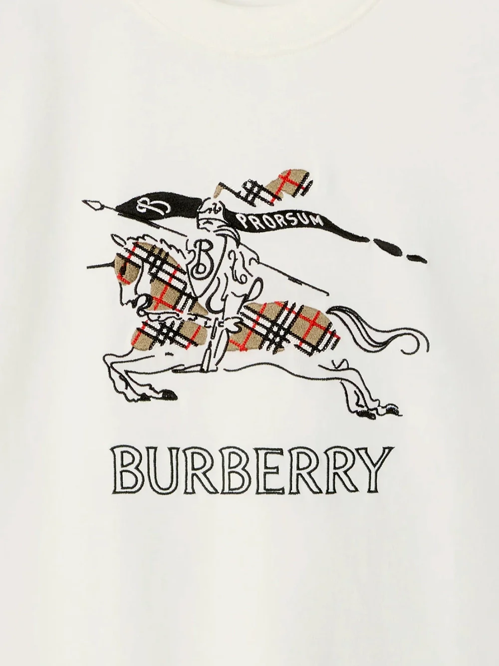 Burberry Women EKD Sketch Cotton T-shirt White - Image 4
