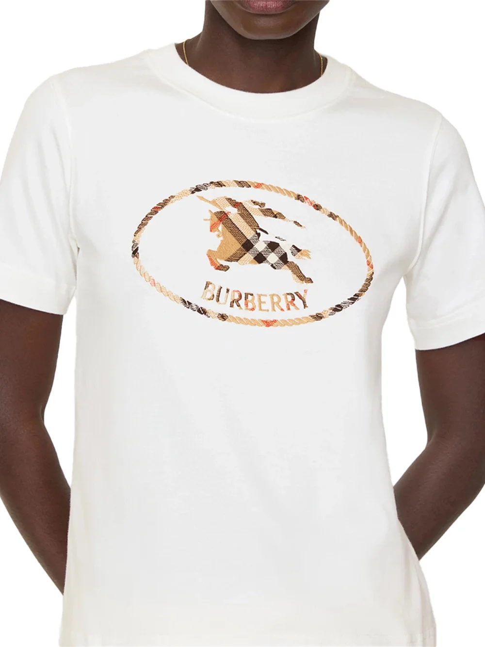 Burberry Women Frankie Big T-Shirt Chalk - Image 3