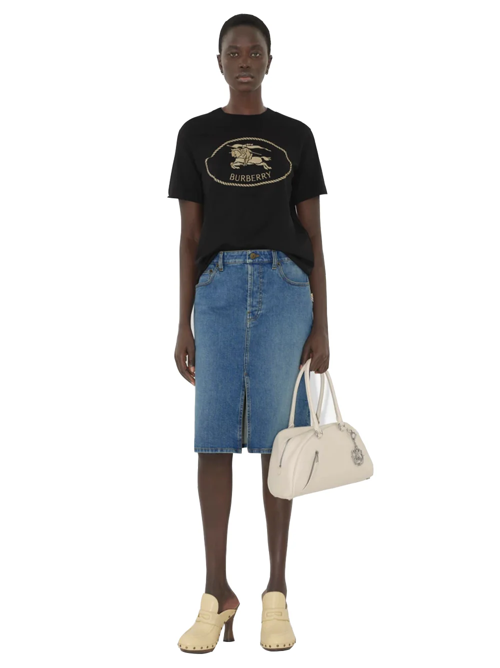 Burberry Women Frankie T-Shirt Black - Image 4