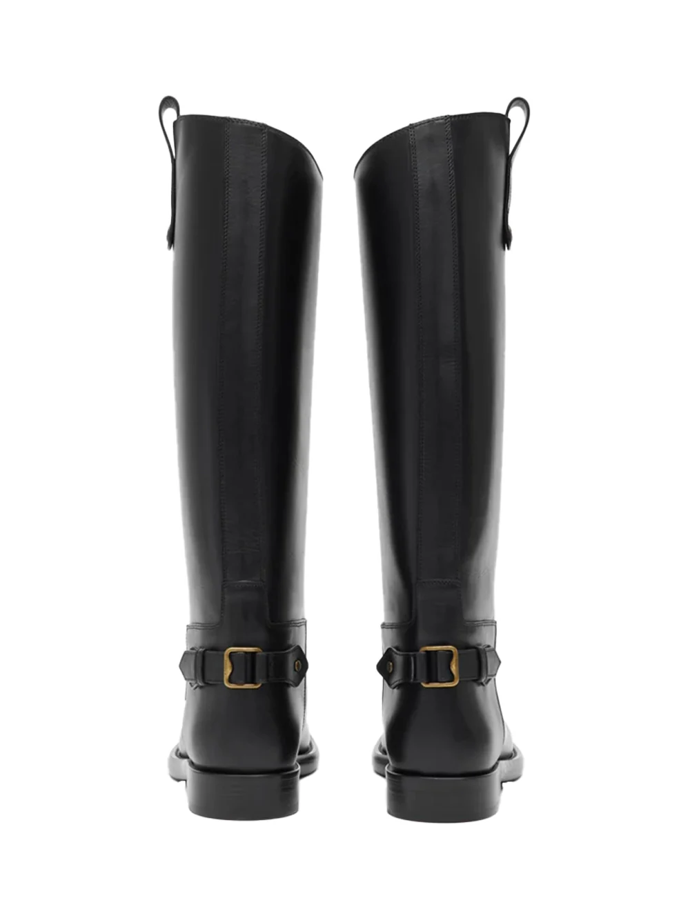 Burberry women Leather Cavalier Boots Black - Image 3