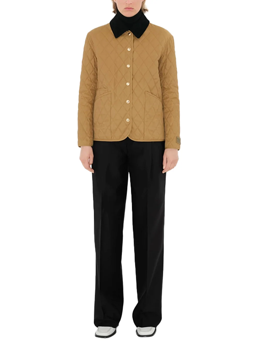 Burberry Women Quilted Barn Jacket Camel - Image 2