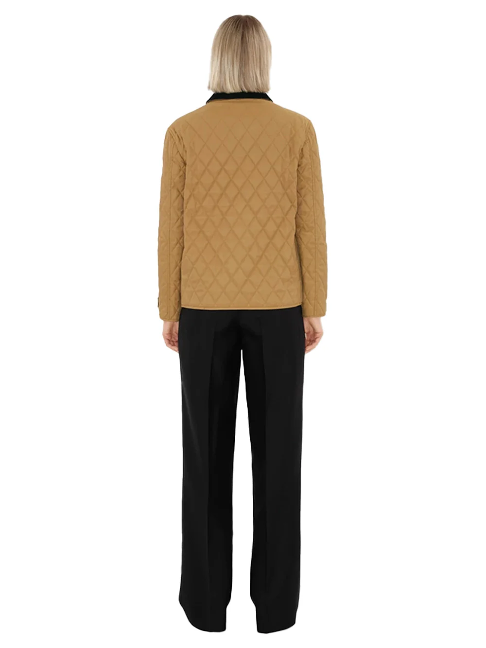 Burberry Women Quilted Barn Jacket Camel - Image 4