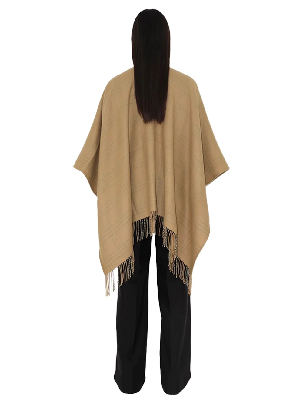 Burberry Women Wool Cape Reversible A Beige - Image 4