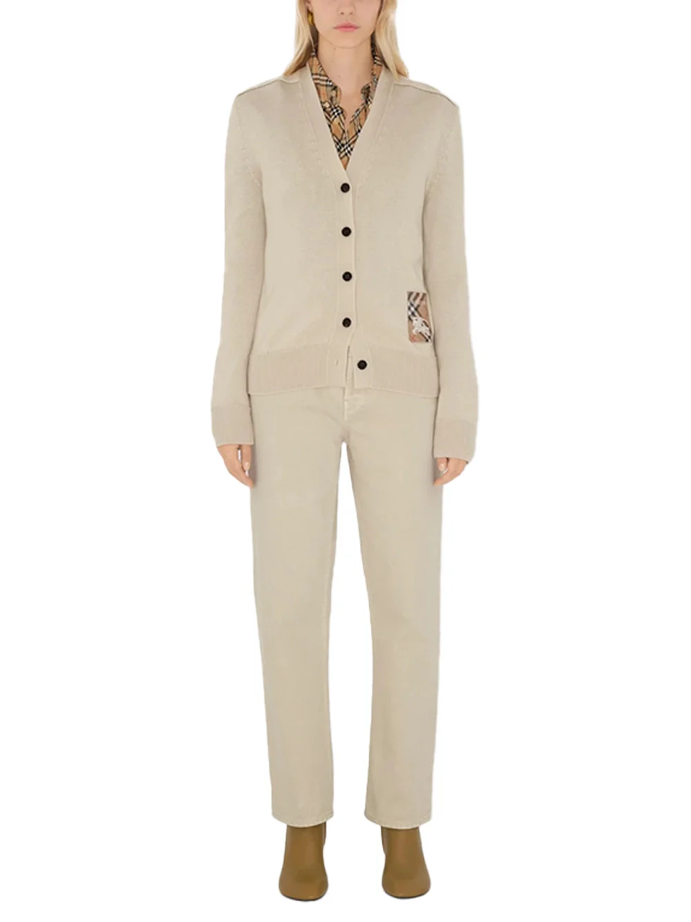 Burberry Women Wool Cardigan Nutmeg - Image 4