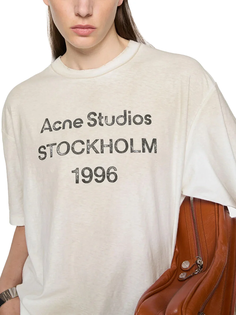 Acne Studios Women 1996 T-Shirt Dusty White - Image 3