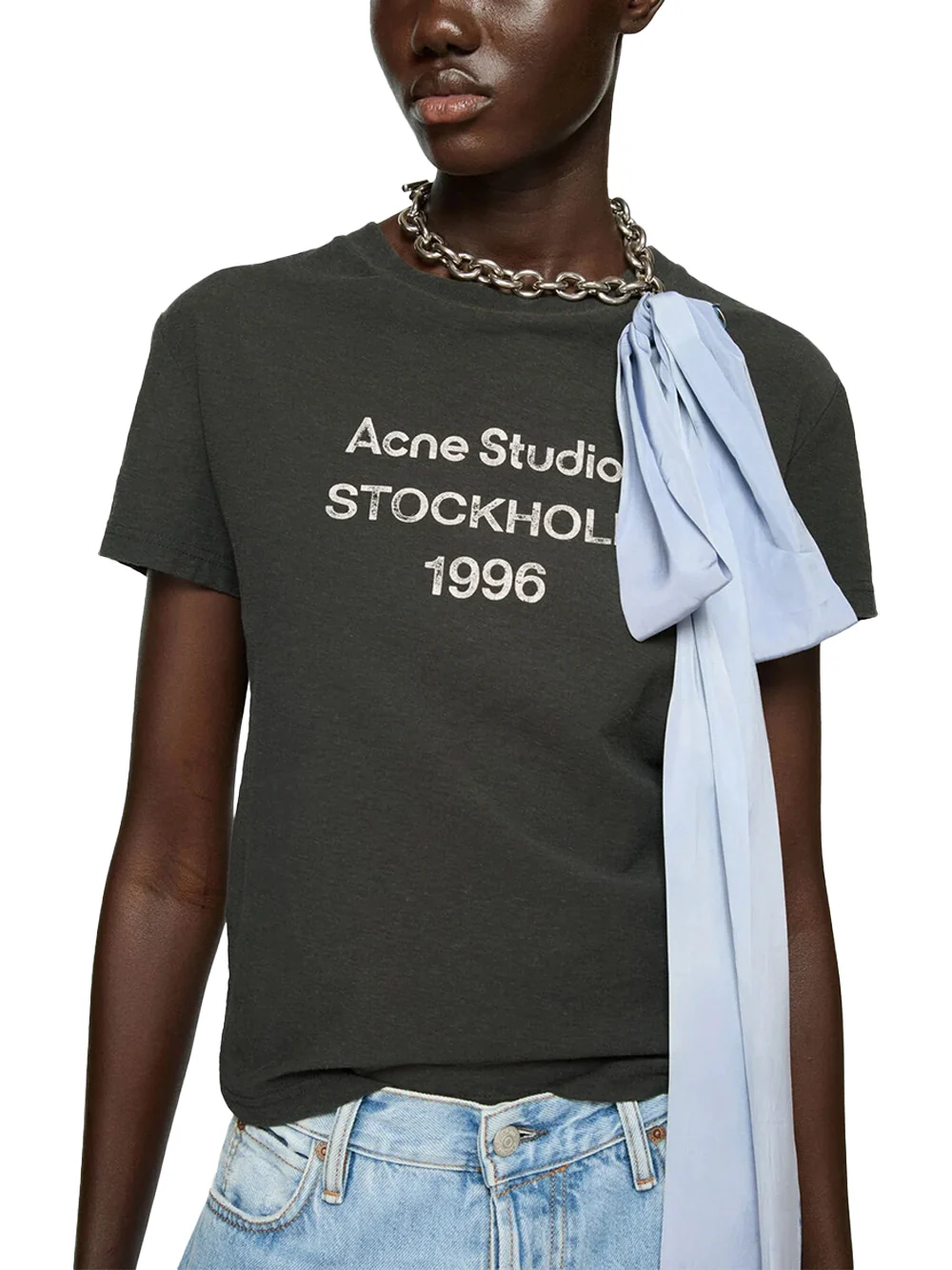 Acne Studios Women 1996 Logo T-Shirt Faded Black - Image 3