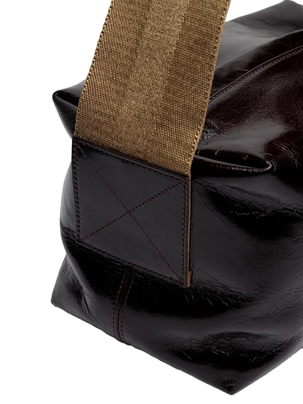 Uma Wang Medium Shoulder Bag Wine / Mustard - Image 6