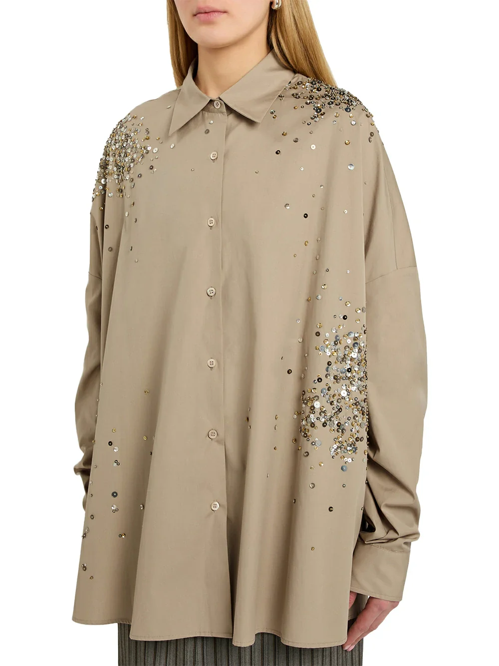 Dries Van Noten Casia Shirt Sand - Image 3