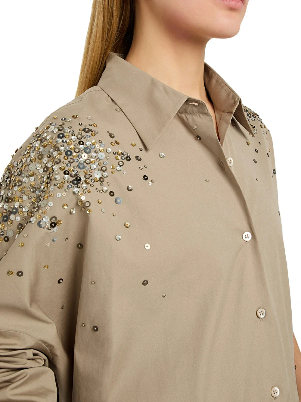 Dries Van Noten Casia Shirt Sand - Image 4
