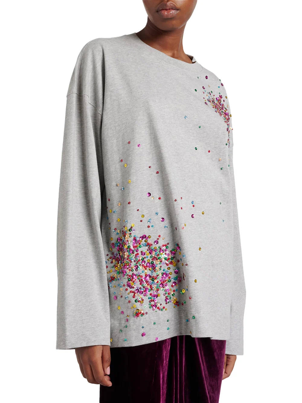 Dries Van Noten Heglanda T-Shirt Grey Mel - Image 3