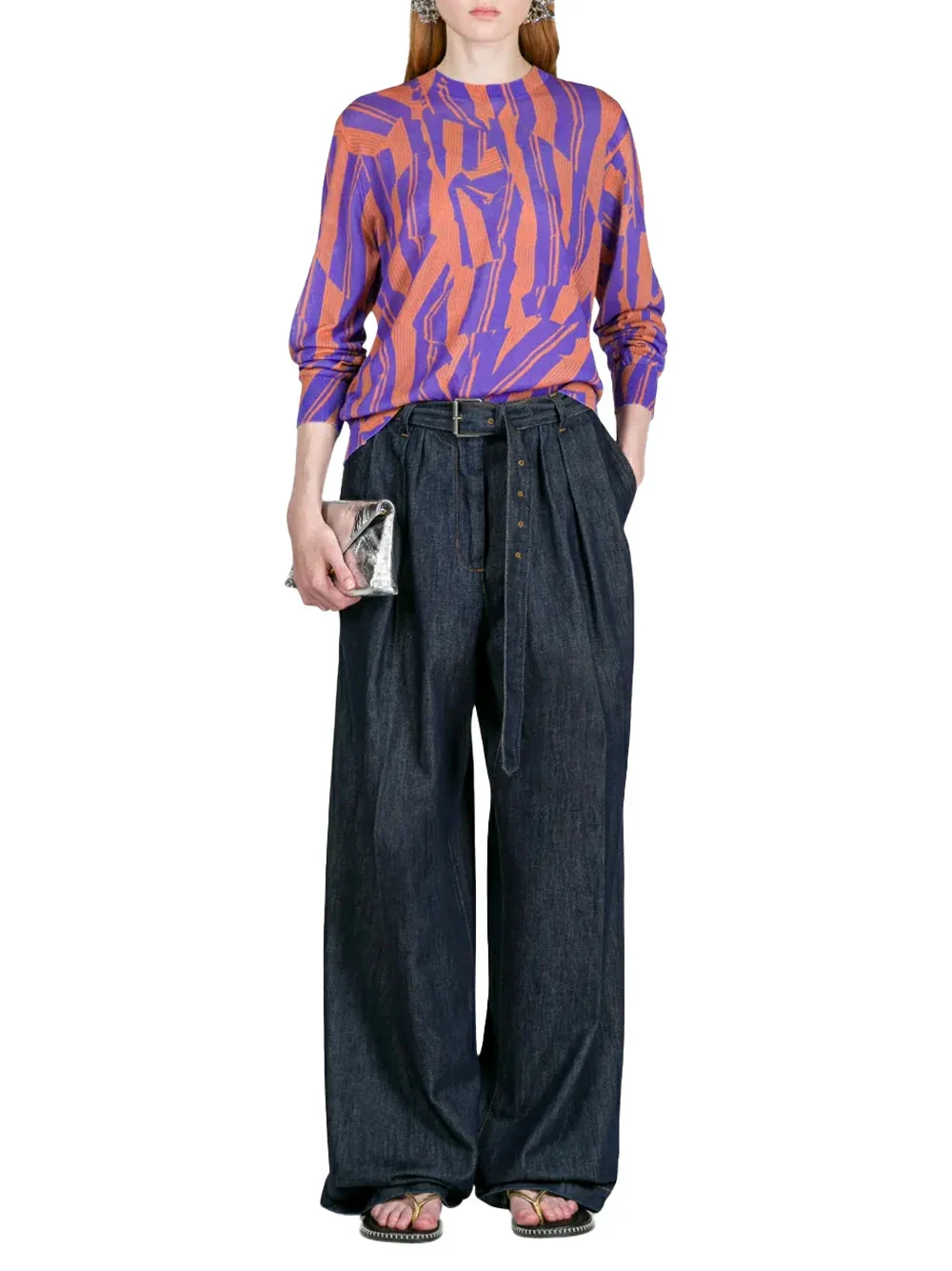 Dries Van Noten Peaches Pants Indigo - Image 2