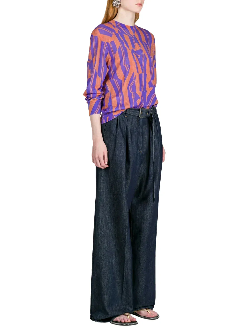 Dries Van Noten Peaches Pants Indigo - Image 3