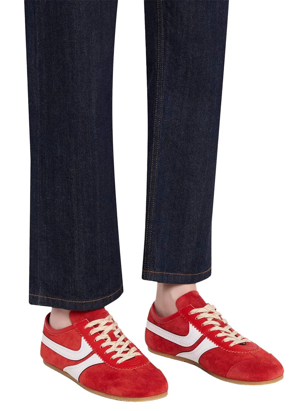 Dries Van Noten Suede Sneakers Red - Image 3