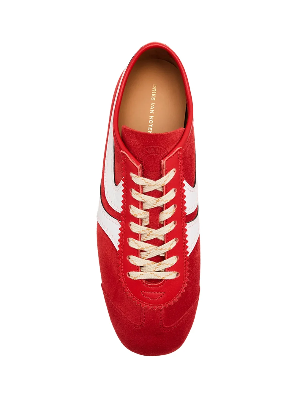 Dries Van Noten Suede Sneakers Red - Image 4