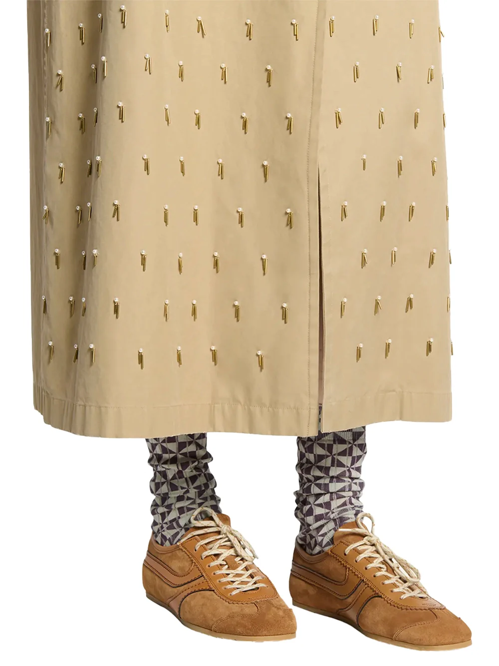 Dries Van Noten Suede Sneakers Tan - Image 3