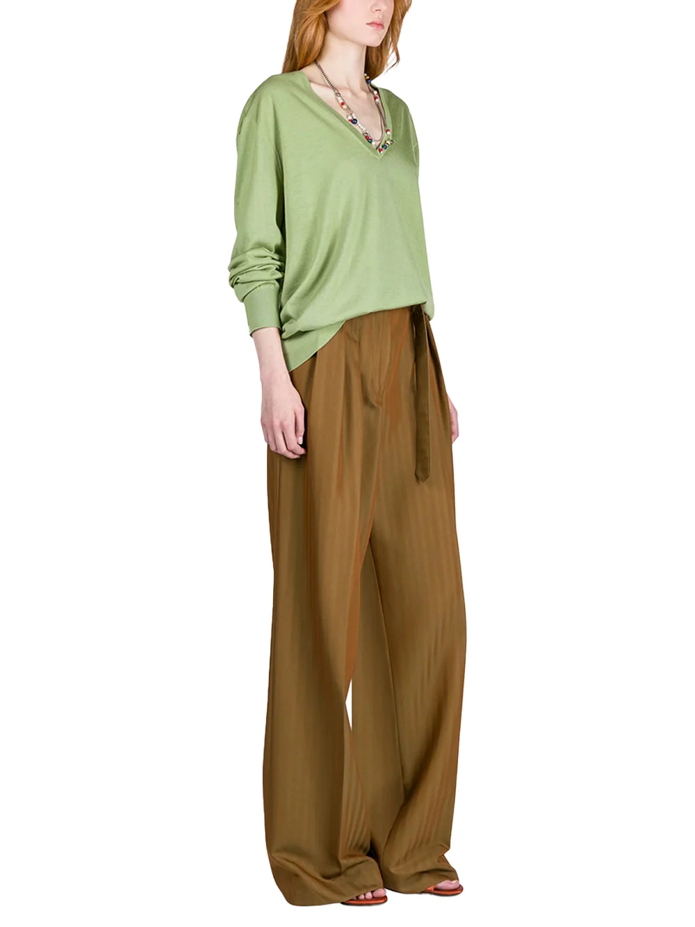 Dries Van Noten Merino Sweater Olive - Image 3