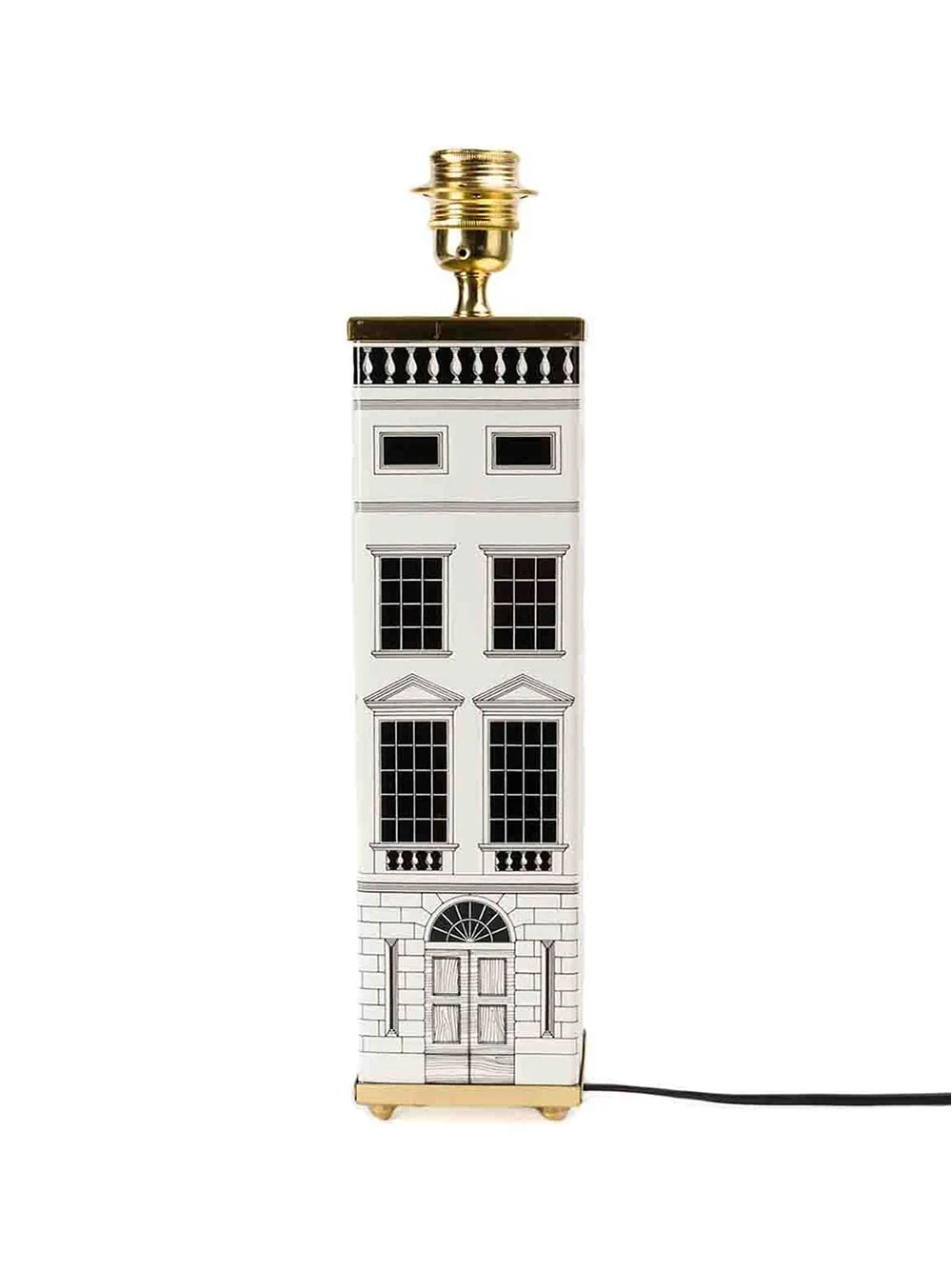 Fornasetti Architecture Square Lamp Base Black/White - Image 2