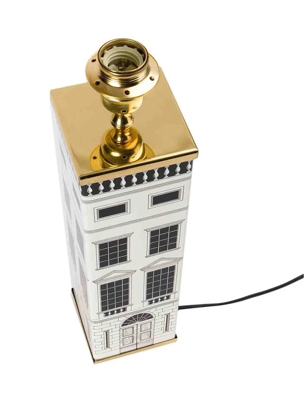 Fornasetti Architecture Square Lamp Base Black/White - Image 3