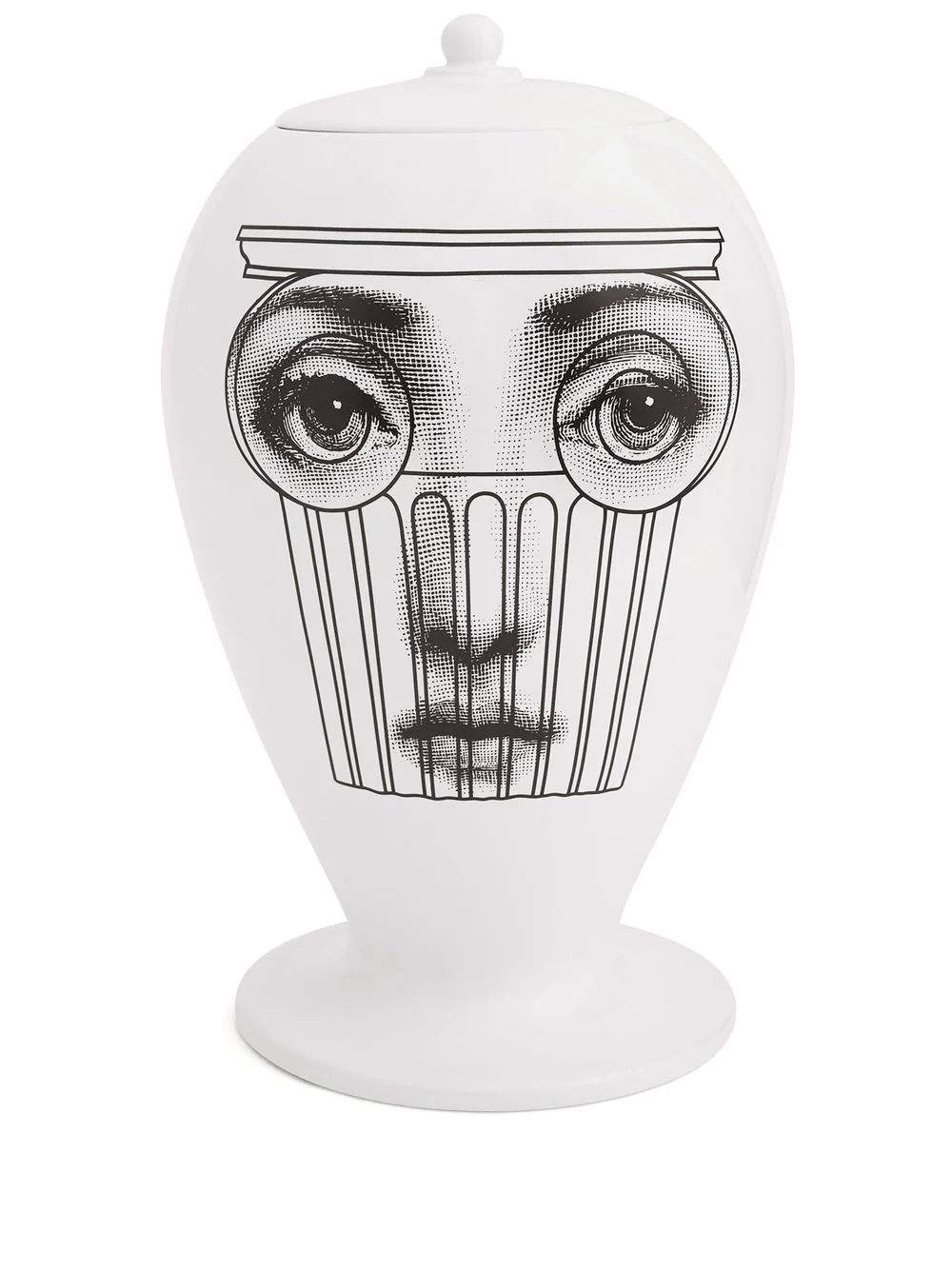 Fornasetti Capitello Face-Print Vase Black/White - Image 3